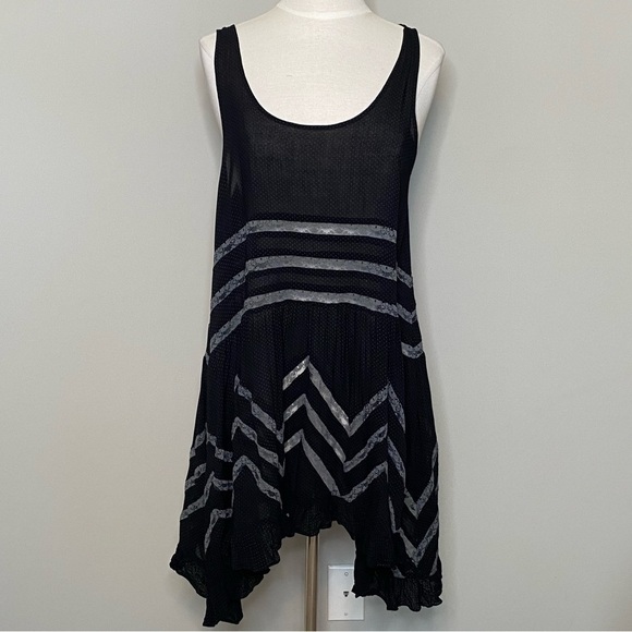 Intimately Free People Black Voile Trapeze Dress, size Small - Picture 2 of 15
